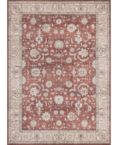 Mink Home Homewell Machine Washable Ham4008 4'11"x6'11" Area Rug In Brown