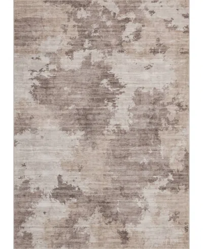 Mink Home Homewell Machine Washable Met8002 9'x12' Area Rug In Brown