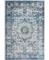 Mink Home Km Home Belmont Daken 5' X 7' Area Rug In Blue