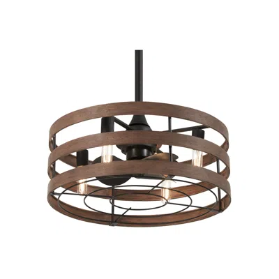 Minka Aire 25"  Audrey Koa Coal Led Fandelier Ceiling Fan With Remote