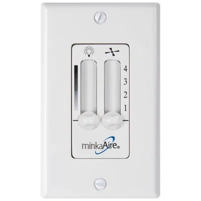 Minka Aire 4 Speed Wall Fan Control In White Finish