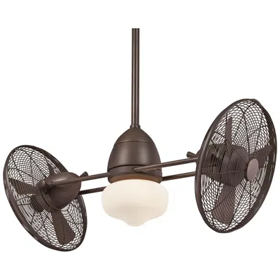 Minka Aire 42"  Gyro Bronze Twin Cage Wet Rated Fan With Wall Control