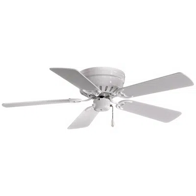 Minka Aire 42"  Mesa White Hugger Ceiling Fan With Pull Chain