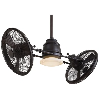Minka Aire 42"  Vintage Gyro Kocoa Cage Ceiling Fan With Wall Control