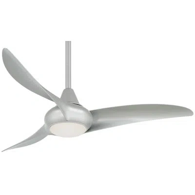 Minka Aire 44" 3 - Blade Led Propeller Ceiling Fan With Remote Control And Light Kit Included In Silver