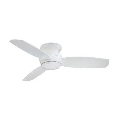 Minka Aire 44" Concept Ii 3 - Blade Outdoor Led Propeller Ceiling Fan With Wall Control And Light Kit Included In White