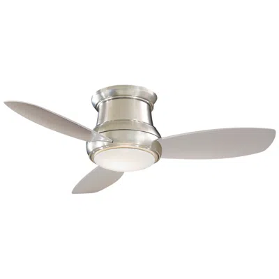 Minka Aire 44"  Concept Ii Brushed Steel Flushmount Led Fan With Remote