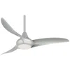 Minka Aire 44"  Light Wave Silver Led Modern Ceiling Fan With Remote