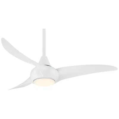 Minka Aire 44"  Light Wave White Modern Led Ceiling Fan With Remote