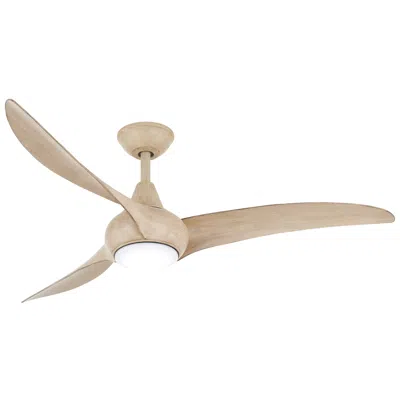 Minka Aire 44"  Light Wave White Oak Indoor Led Ceiling Fan With Remote