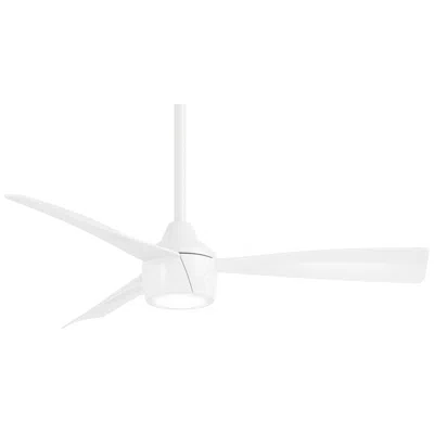 Minka Aire 44"  Skinnie Flat White Led Ceiling Fan With Remote Control