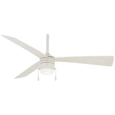 Minka Aire 44"  Vital Flat White Led Ceiling Fan With Pull Chain