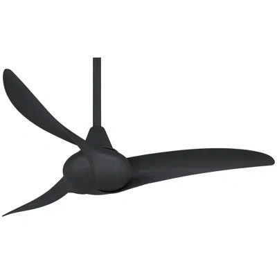 Minka Aire 44'' Wave 3 - Blade Standard Ceiling Fan With Remote Control In Coal
