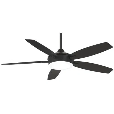 Minka Aire 52" 5 - Blade Led Standard Ceiling Fan With Remote Control And Light Kit Included In Coal