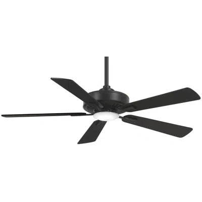Minka Aire 52" 5 - Blade Led Standard Ceiling Fan With Remote Control And Light Kit Included In Coal