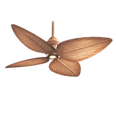 Minka Aire 52" Ceiling Fan W/ Led Light Kit In Bahama Beige Finish In Frosted;bahama Beige