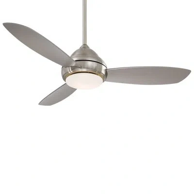 Minka Aire 52" Concept I 3 - Blade Propeller Ceiling Fan With Remote Control And Light Kit Included In Oil Rubbed Bronze With Taupe Blades
