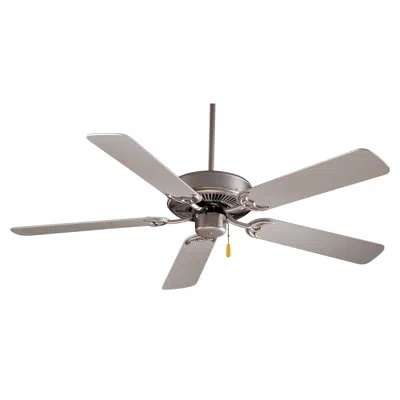 Minka Aire 52" Contractor 5 - Blade Standard Ceiling Fan With Pull Chain In Brushed Steel