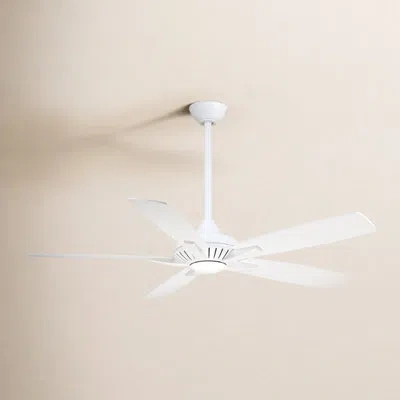 Minka Aire 52" Dyno 5 - Blade Standard Ceiling Fan With Remote Control And Light Kit Included In White