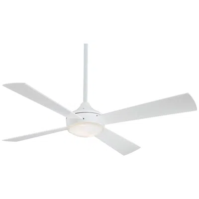 Minka Aire 52"  Aluma Flat White Led Ceiling Fan With Wall Control