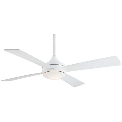 Minka Aire 52"  Aluma Wet Flat White Modern Led Ceiling Fan With Remote