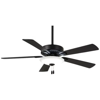 Minka Aire 52"  Contractor Coal Black Led Ceiling Fan With Pull Chain