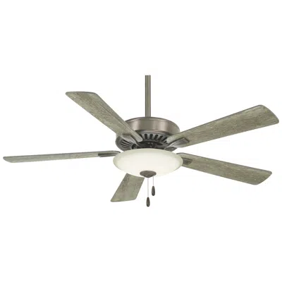 Minka Aire 52"  Contractor Nickel And Gray Led Pull Chain Ceiling Fan