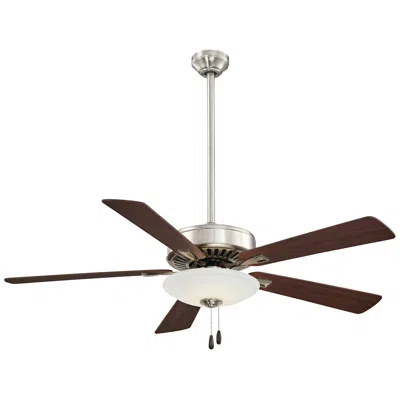 Minka Aire 52"  Contractor Nickel Led Light Ceiling Fan With Pull Chain