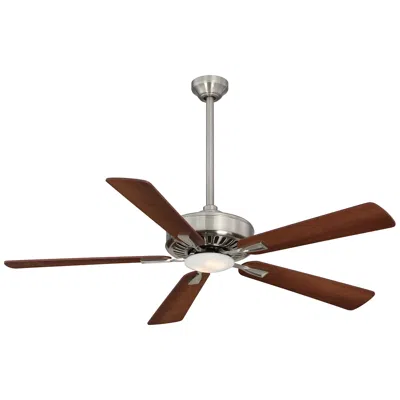 Minka Aire 52"  Contractor Nickel - Maple Led Ceiling Fan With Remote
