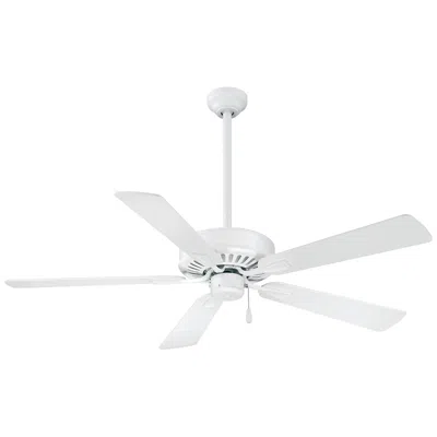 Minka Aire 52"  Contractor Plus Flat White Ceiling Fan With Pull Chain