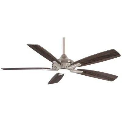 Minka Aire 52"  Dyno Brushed Nickel Wood Led Ceiling Fan With Remote