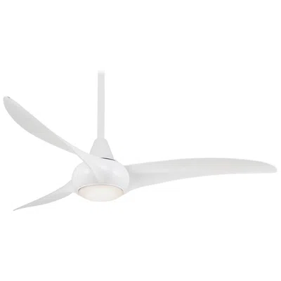 Minka Aire 52"  Light Wave Modern White Ceiling Fan With Remote Control