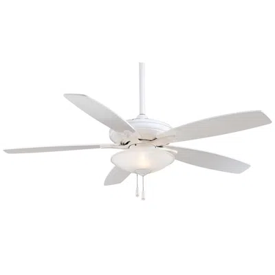 Minka Aire 52"  Mojo White Led Ceiling Fan With Pull Chain