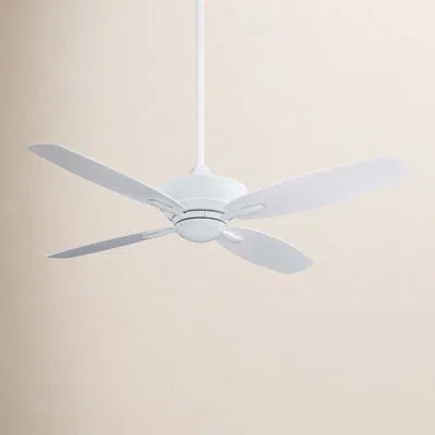 Minka Aire 52" New Era 4 - Blade Standard Ceiling Fan With Remote Control In White With White Blades