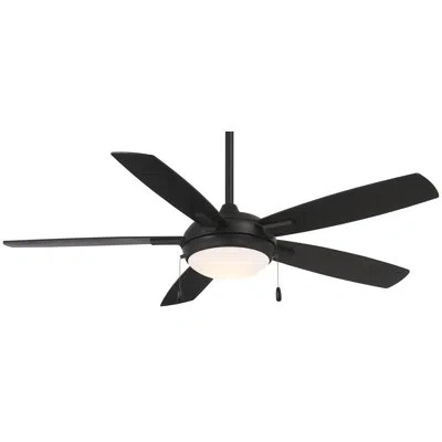 Minka Aire 54" 5 - Blade Led Standard Ceiling Fan With Pull Chain And Light Kit Included In Coal