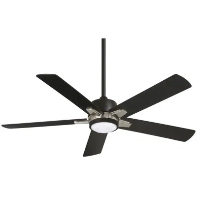 Minka Aire 54" 5 - Blade Led Standard Ceiling Fan With Remote Control And Light Kit Included In Coal