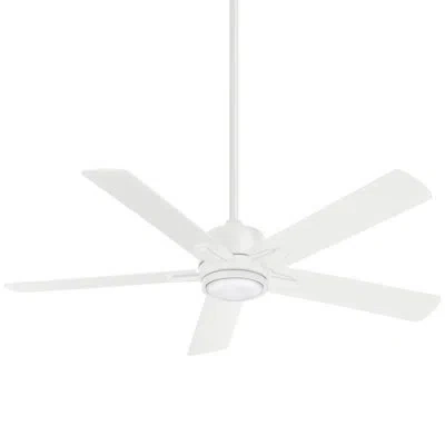 Minka Aire 54" 5 - Blade Led Standard Ceiling Fan With Remote Control And Light Kit Included In Flat White