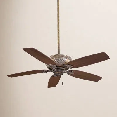 Minka Aire 54" Classica 5 - Blade Standard Ceiling Fan With Pull Chain In Beige With Maple Blades