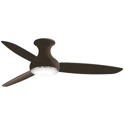Minka Aire 54" Concept Iii 3 -blade Led Smart Standard Ceiling Fan With Remote Control And Light Kit Included In Oil Rubbed Bronze