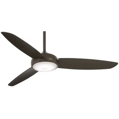 Minka Aire 54" Concept Iv 3 -blade Led Smart Standard Ceiling Fan With Remote Control And Light Kit Included In Oil Rubbed Bronze