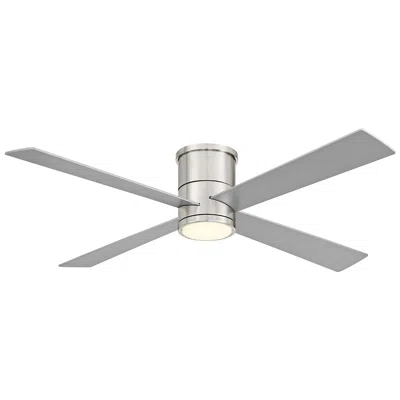 Minka Aire 54" Falco Flush Brushed Nickel And Silver Led Ceiling Fan