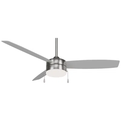 Minka Aire 54"  Airetor Iii Brushed Nickel Led Fan With Pull Chain