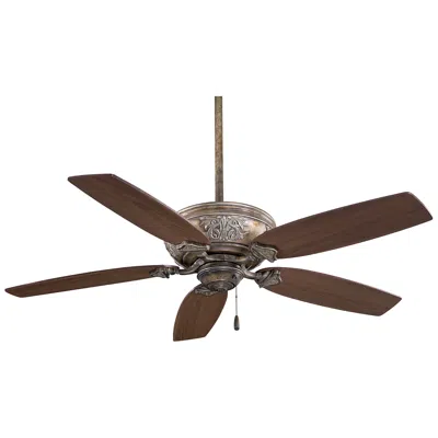 Minka Aire 54"  Classica French Beige Pull Chain Ceiling Fan In Brown