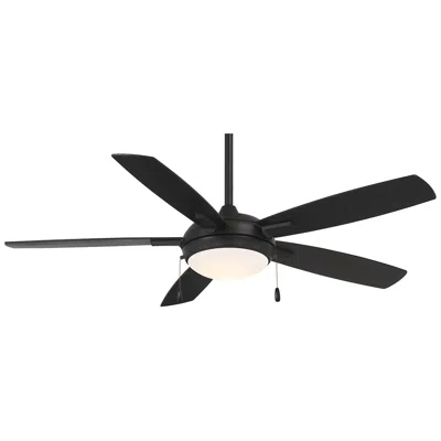 Minka Aire 54"  Lun-aire Coal Black Led Ceiling Fan With Pull Chain