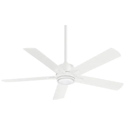 Minka Aire 54"  Stout Flat White Led Ceiling Fan With Remote