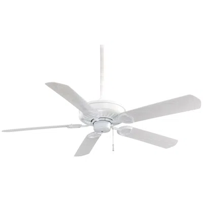 Minka Aire 54"  White Sundowner Wet Rated Ceiling Fan With Pull Chain