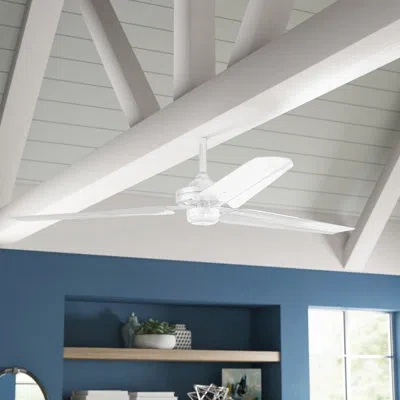 Minka Aire 54" Steal 3 - Blade Propeller Ceiling Fan In Flat White