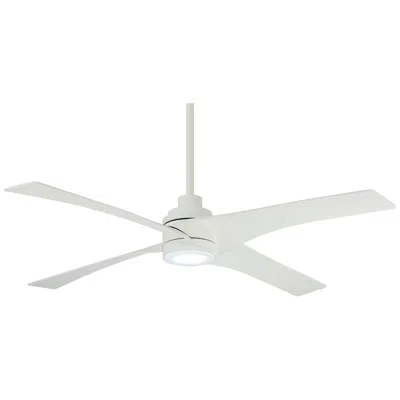 Minka Aire 56"  Swept Flat White Led Ceiling Fan With Remote