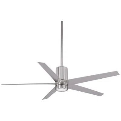 Minka Aire 56"  Symbio Silver Nickel Led Modern Ceiling Fan With Remote