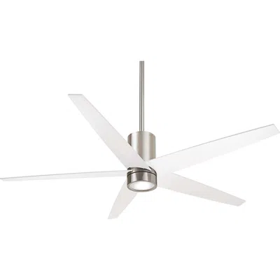 Minka Aire 56"  Symbio White - Nickel Led Ceiling Fan With Remote